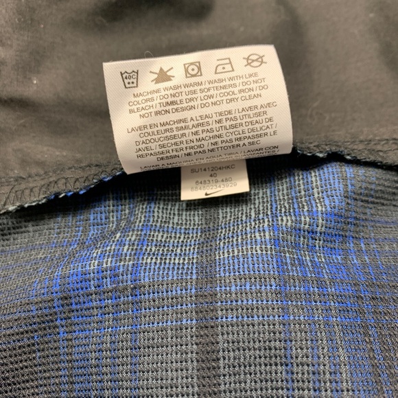 Nike Golf DRI FIT Mens  Elegant Blue Plaid Shorts Size 40 - Picture 13 of 14